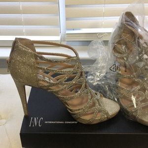 New with Box elegant champagne/glittery shoes
